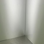 Wanddeckschicht Edelstahl 240 Korn geschliffen