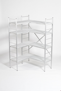 Aluminium-Kunststoffregal Inneneinrichtung zusammengebaut